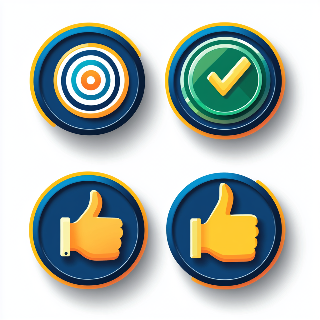 Icons for Data, Strategy, and Customer Satisfaction