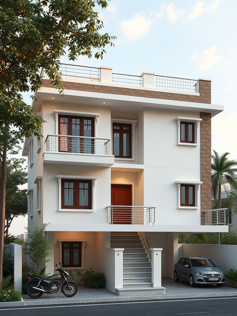 Indian Ground Floor Blueprint with 2 Bedrooms