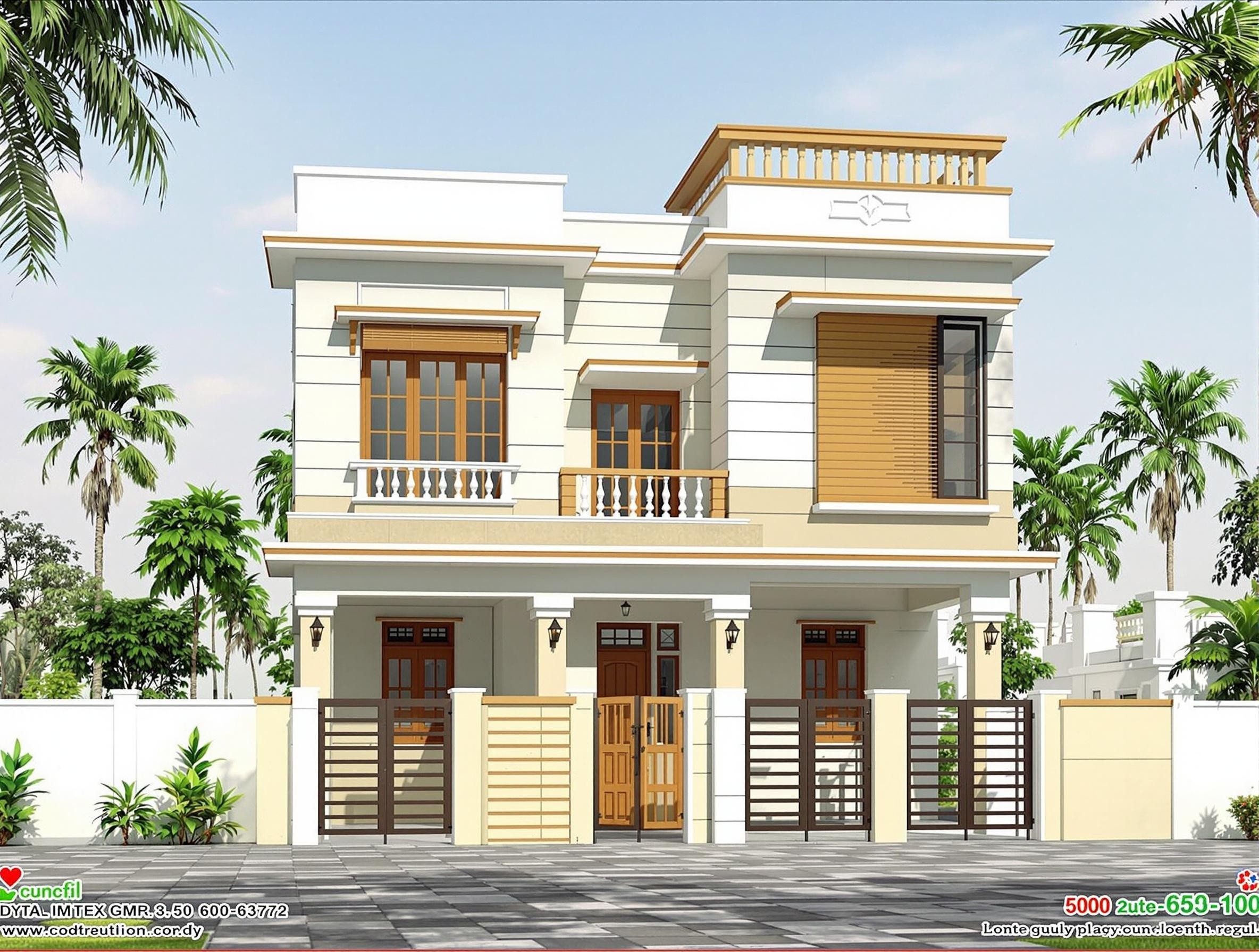 Indian Style Ground Floor Elevation Design