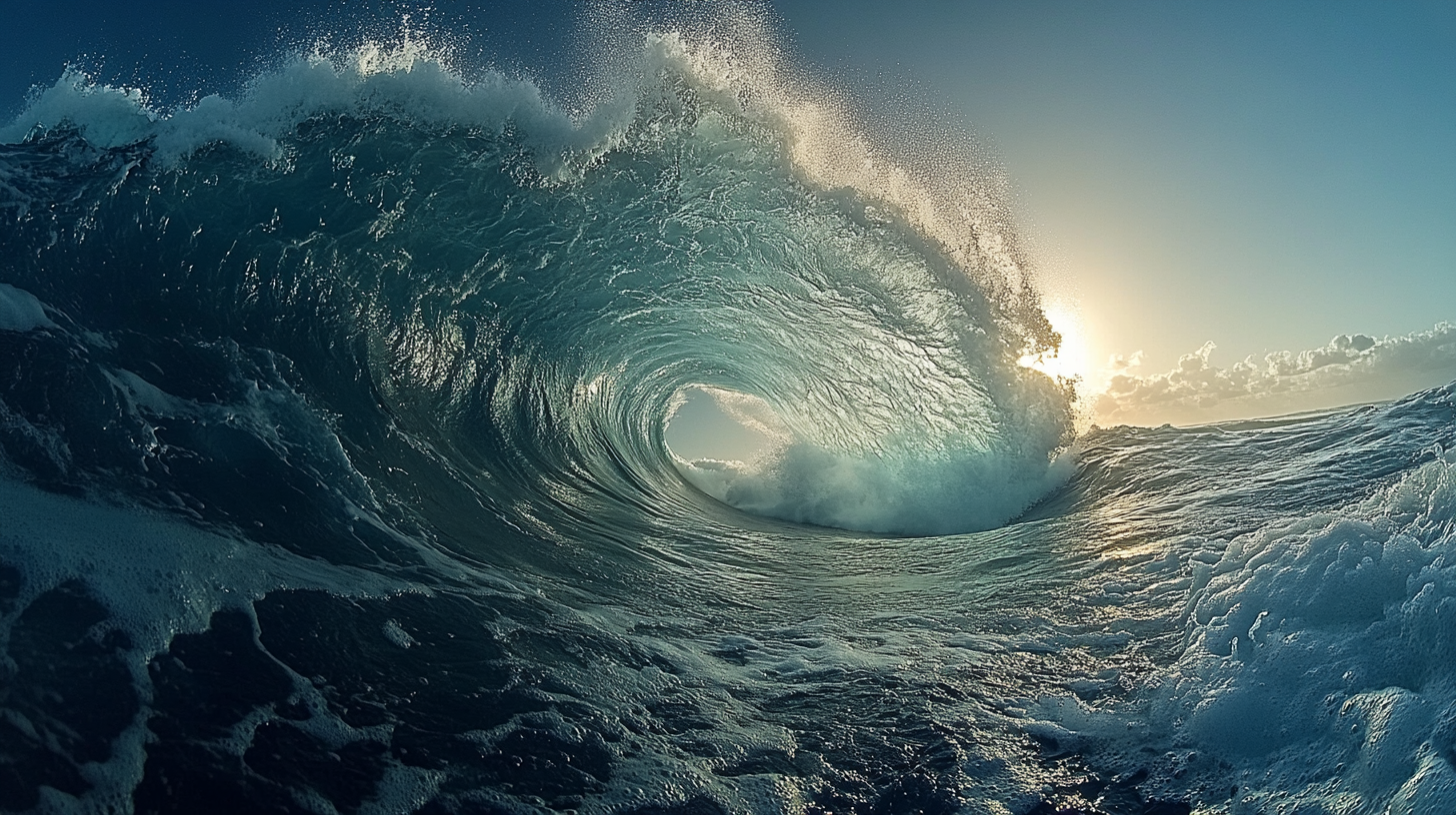 Inside the Blue Waves: A Bright Barrel View