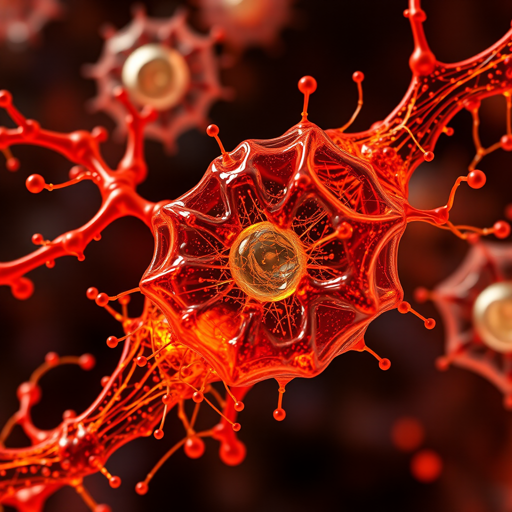 Inside the Mitochondrial Matrix and Cell Elements