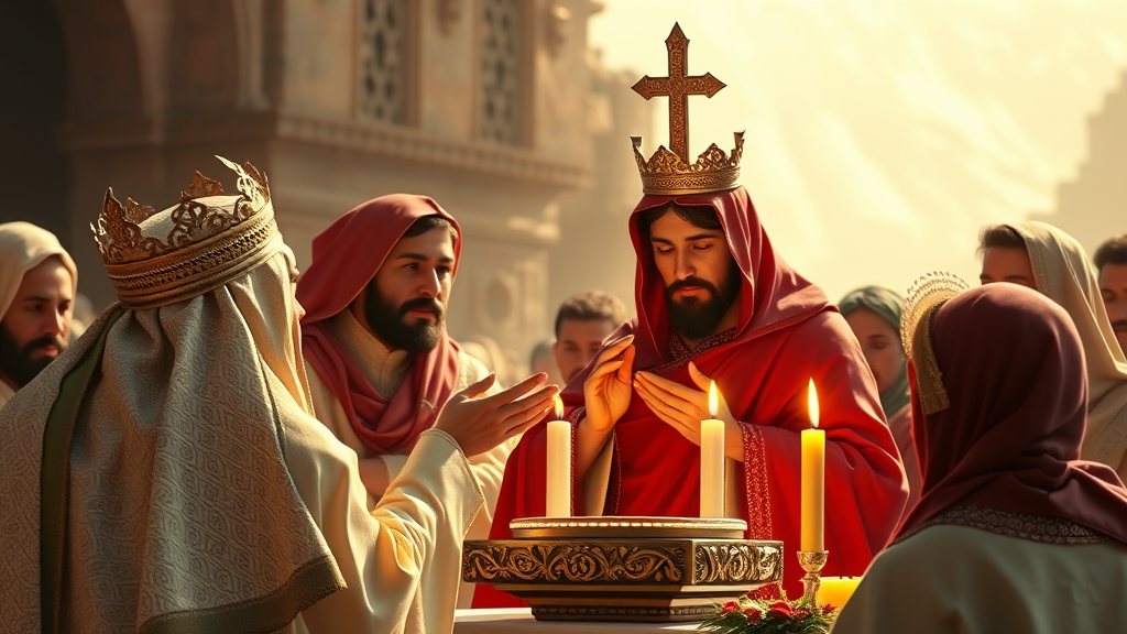 Jesus Celebrating the Holy Qurbono Ceremony