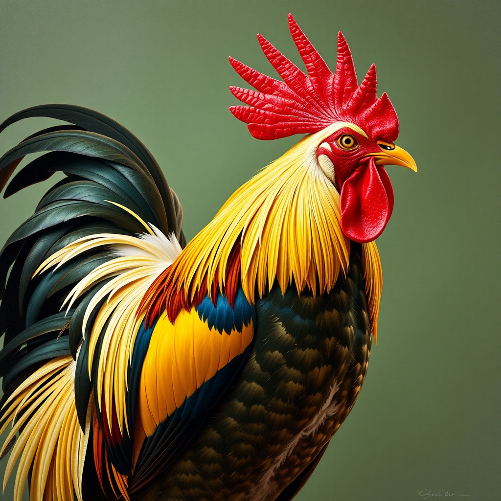 John Cena, the wrestling star, as a rooster.