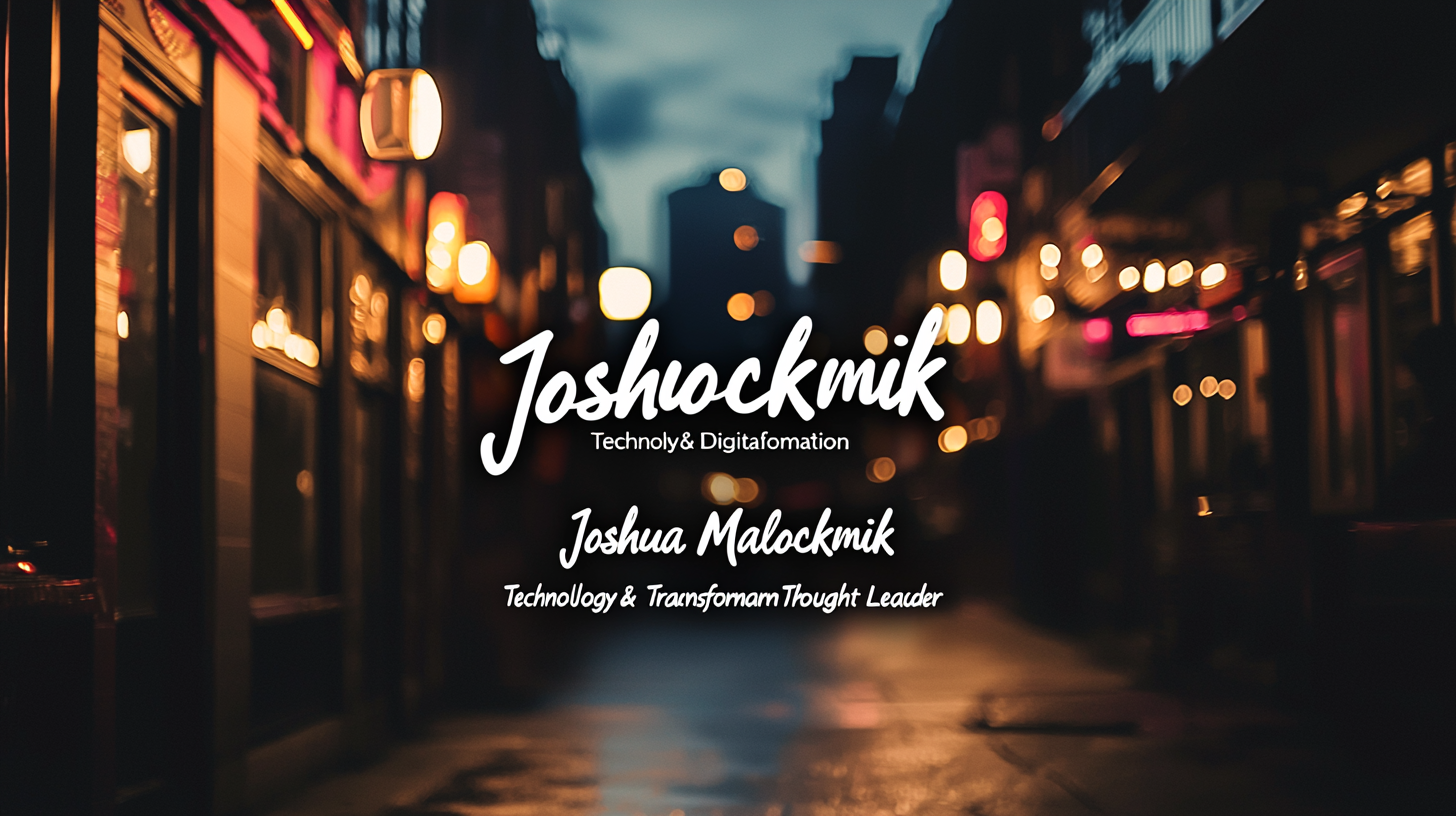 Joshua Malockmik - Sophisticated Signature Logo for Technology Leader