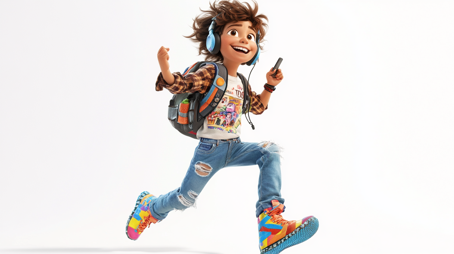 Kazakh Boy in Disney Pixar Movie Poster