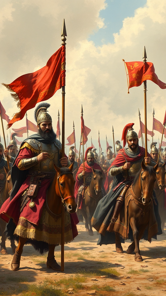 Khosrow II leads Sassanian army against General Baanes.