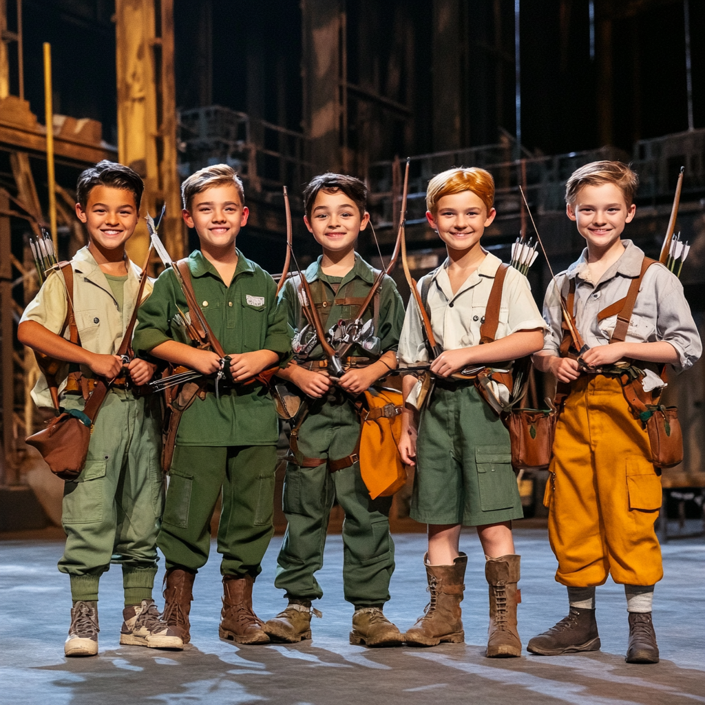 Kids bravely act in futuristic Robin Hood play.