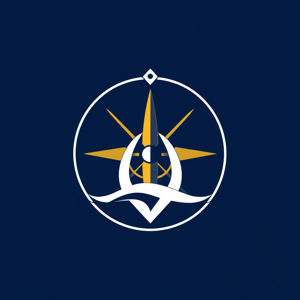 Knowledge, Culture, Growth: Abstract Nautical Logo