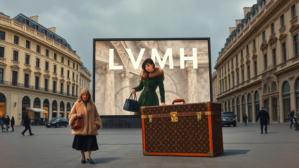 LVMH Advertising Board in Place Vendôme Art