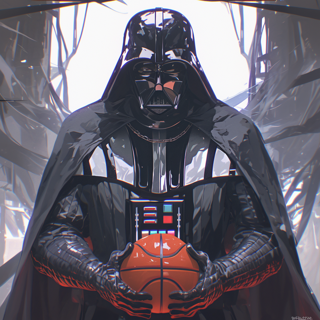 LeBron James trapped in Darth Vader suit forever.