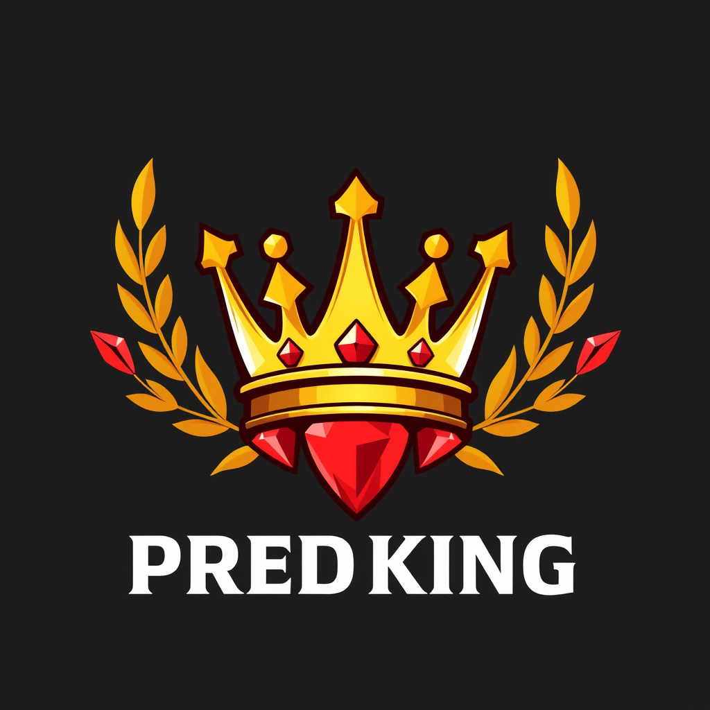 Logo for Gaming Channel PREDKING with Crown