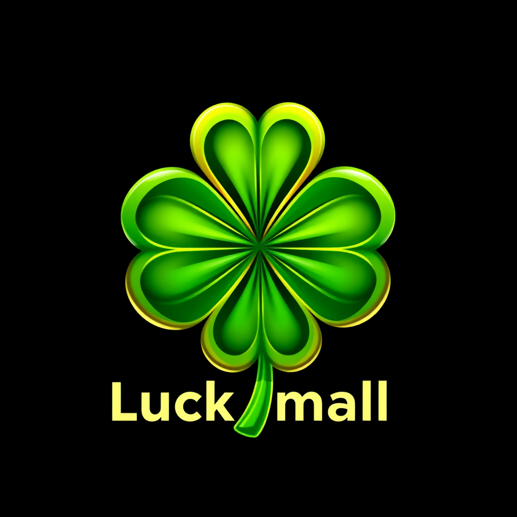 Luckymall's 4-leaf clover logo: vibrant, modern, unique