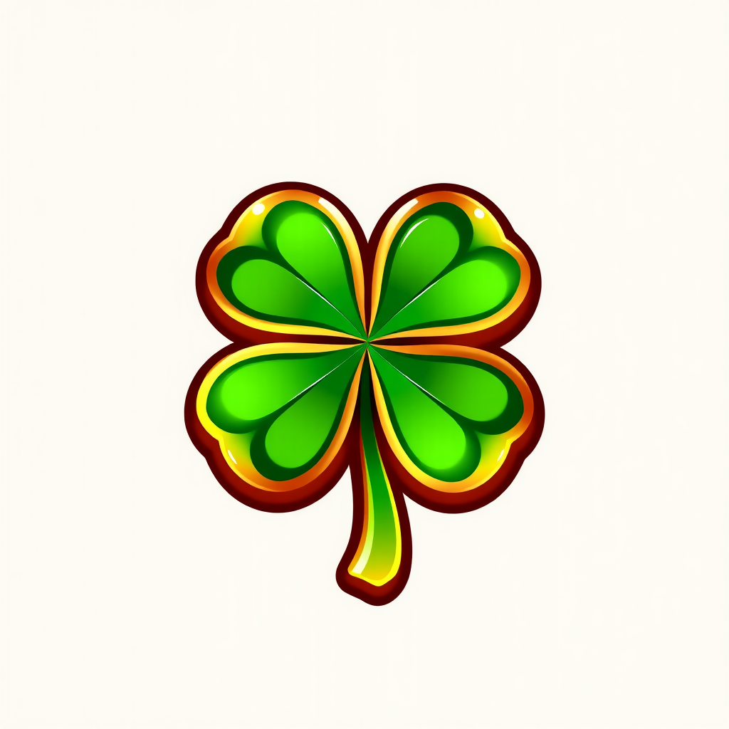 Luckymall Logo: Vibrant 4-Leaf Clover in Modern Design