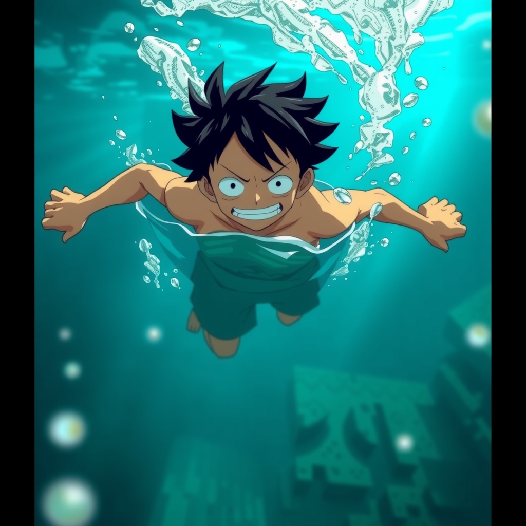 Luffy Swimming