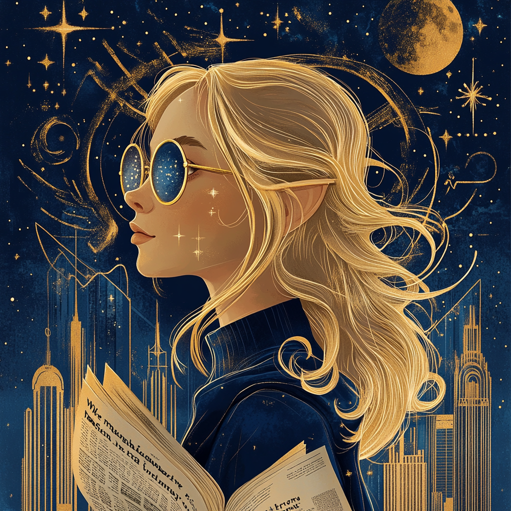 Luna Lovegood with Spectrespecs watching magical sprites