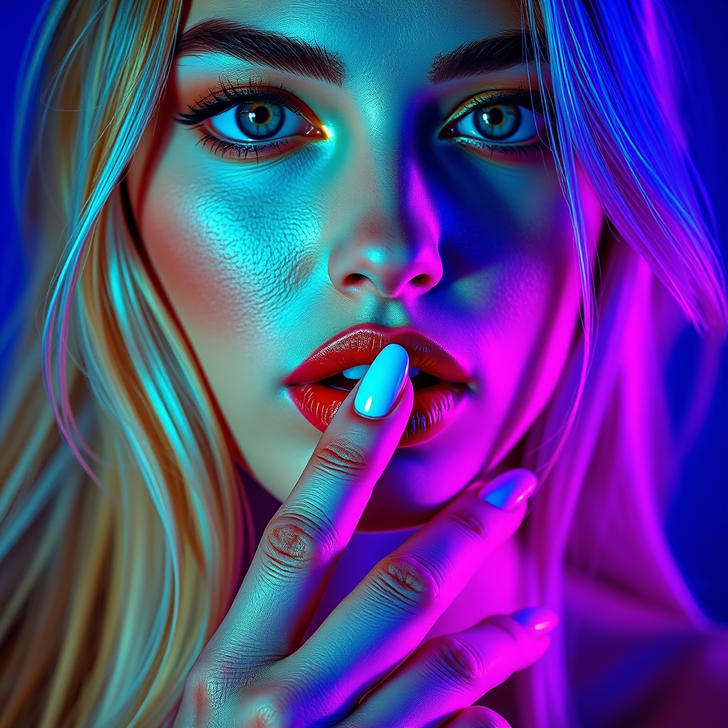 Luxurious Glamour Portrait of a Stunning Blonde Woman