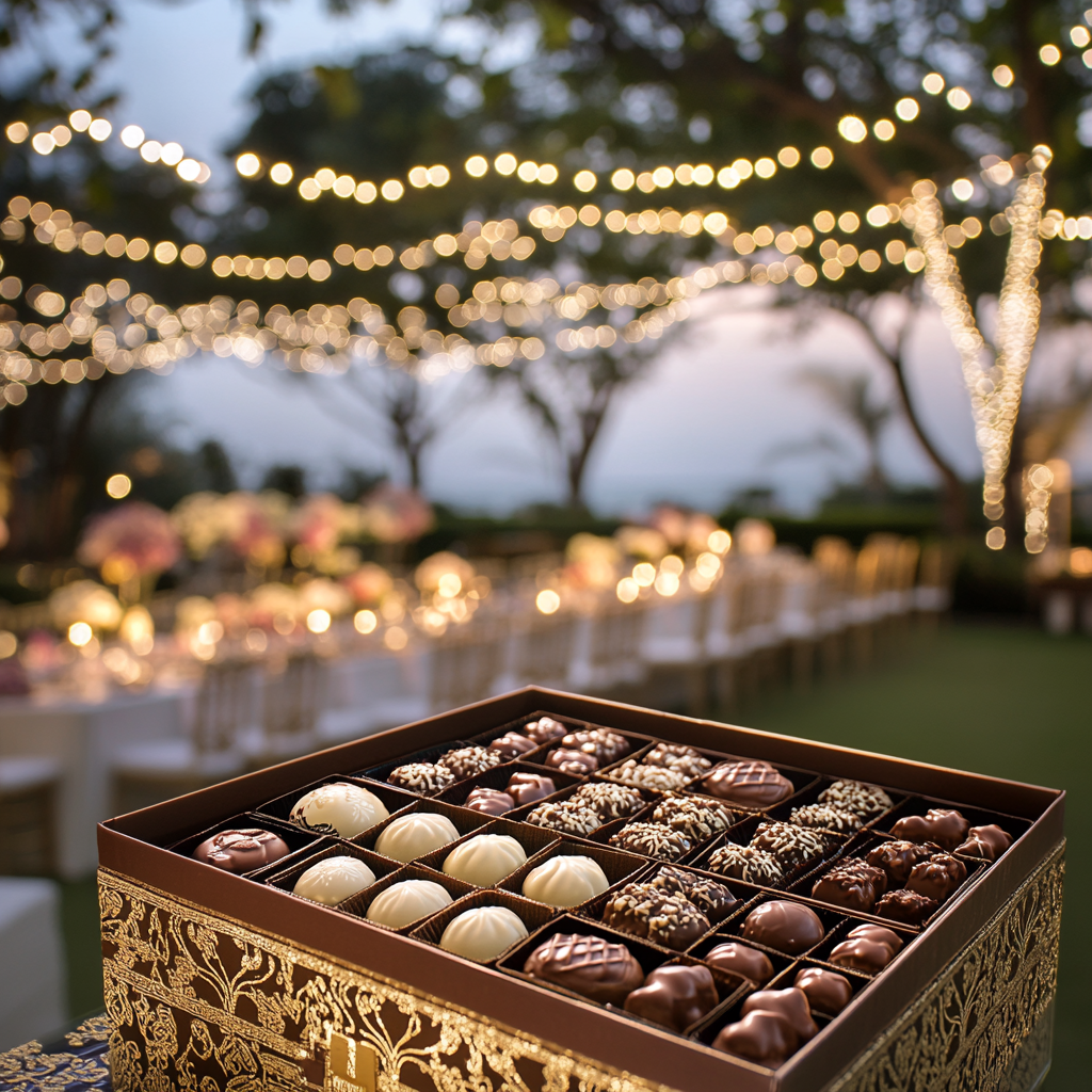 Luxurious Gourmet Chocolates at an Elegant Wedding