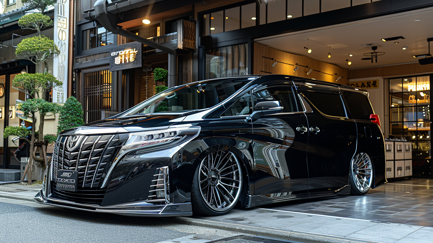 Luxury Black Toyota Alphard Car in Ultra-HD