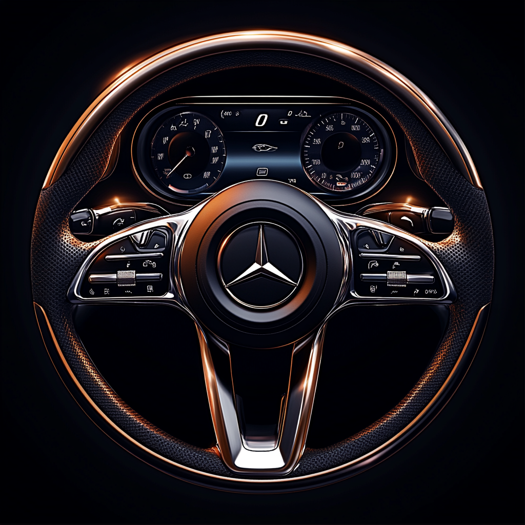 Luxury Car Accessories on Dark Background Aesthetic