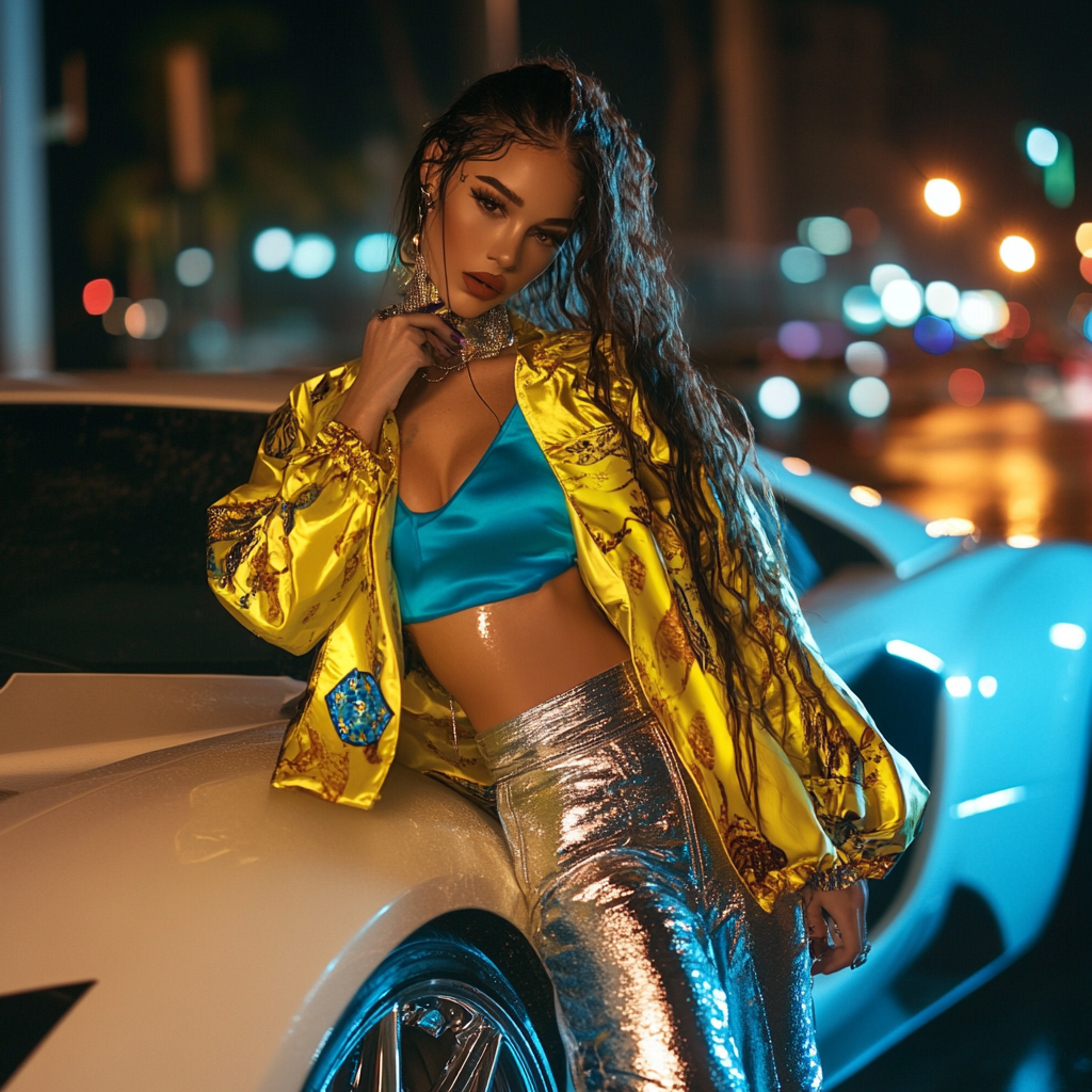 MIA Singer's Night Time Cool Outfit by Sport Car