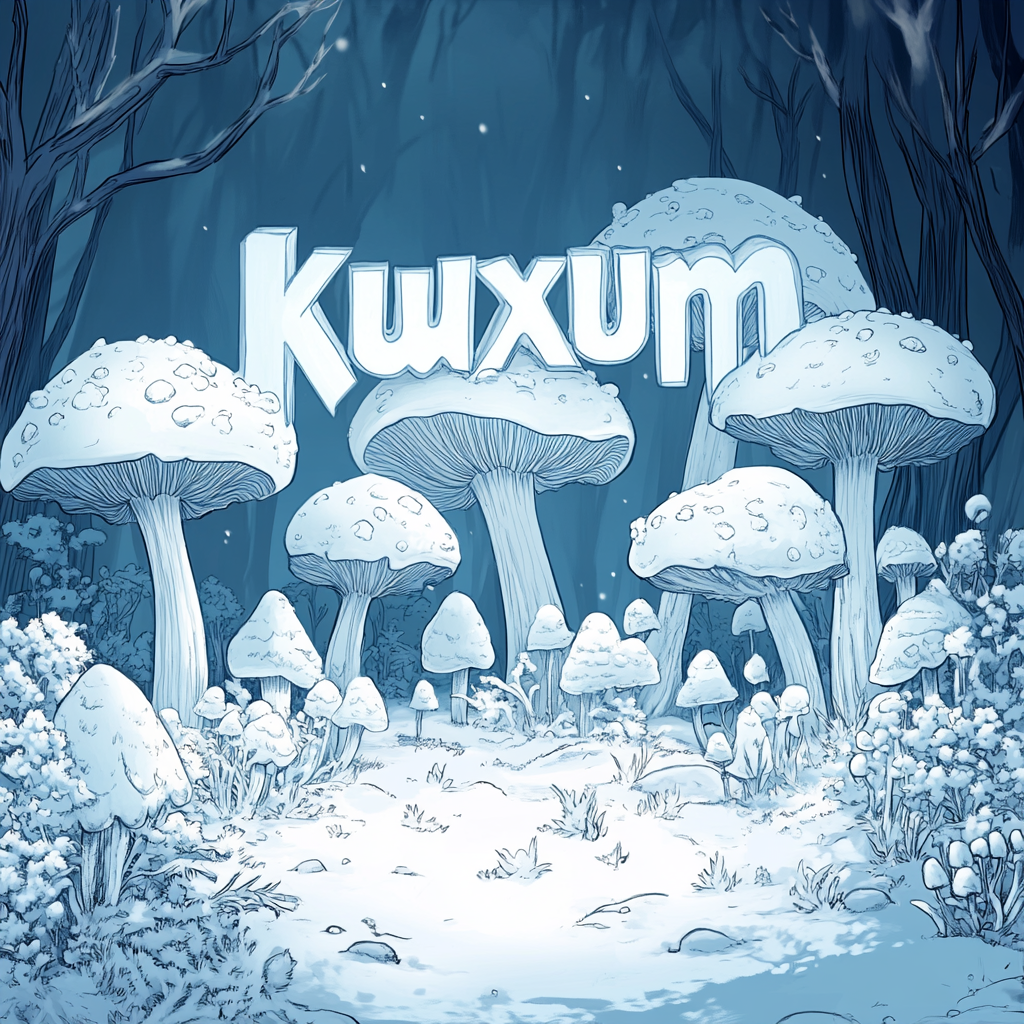 Magical Kuuxum Mushrooms in Ethereal Landscape