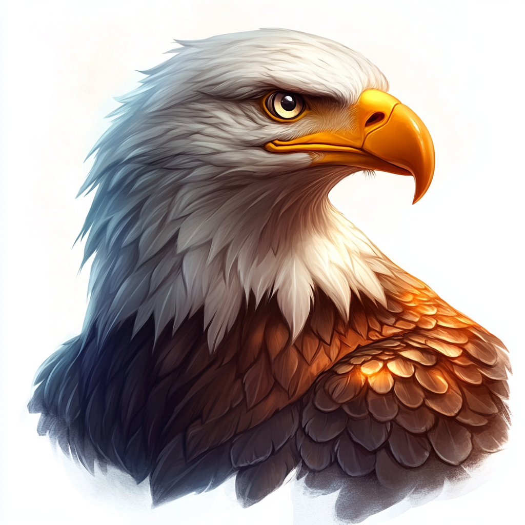 Majestic Bald Eagle Slot Symbol in Game Style