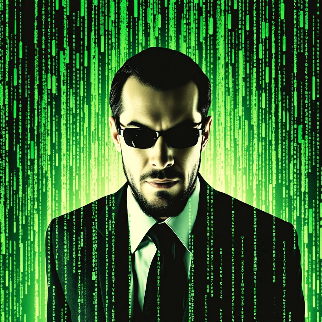 Man in the Matrix Sample AI Image