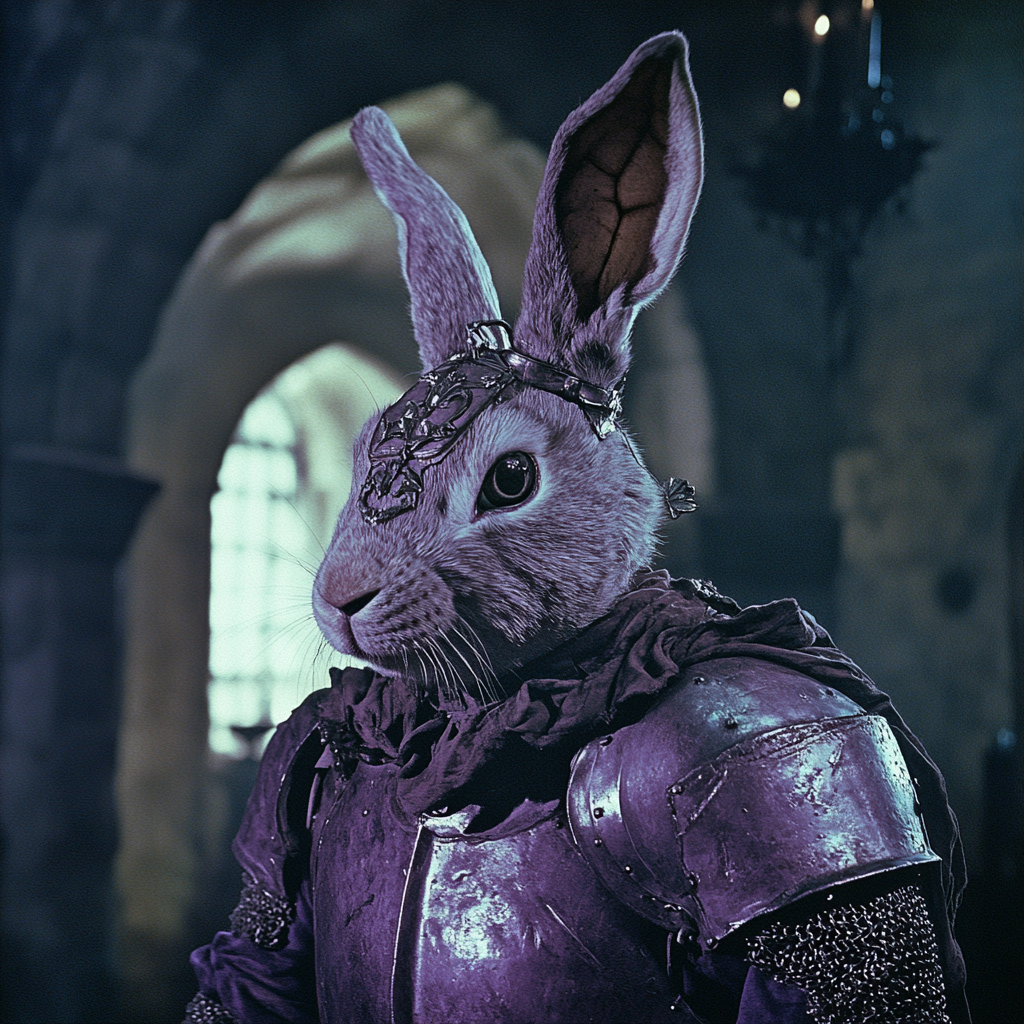 Medieval Rabbit Warrior in 1950's Fantasy Film