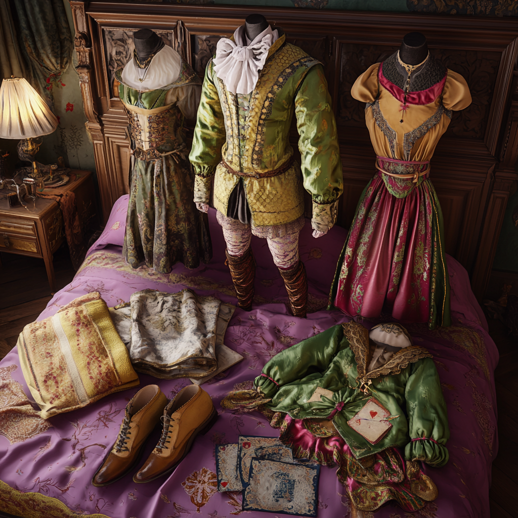 Medieval nobleman's outfit for high stakes gambling tournament