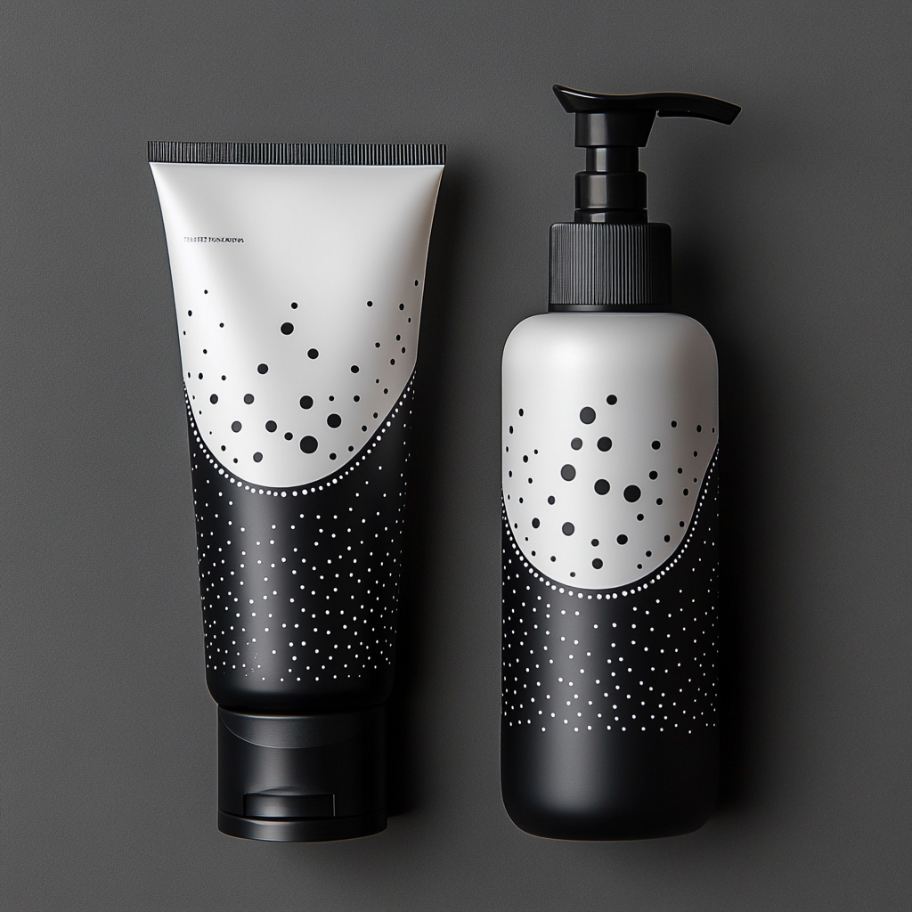 Men's Skincare Packaging: Unique Dot Patterns for Product