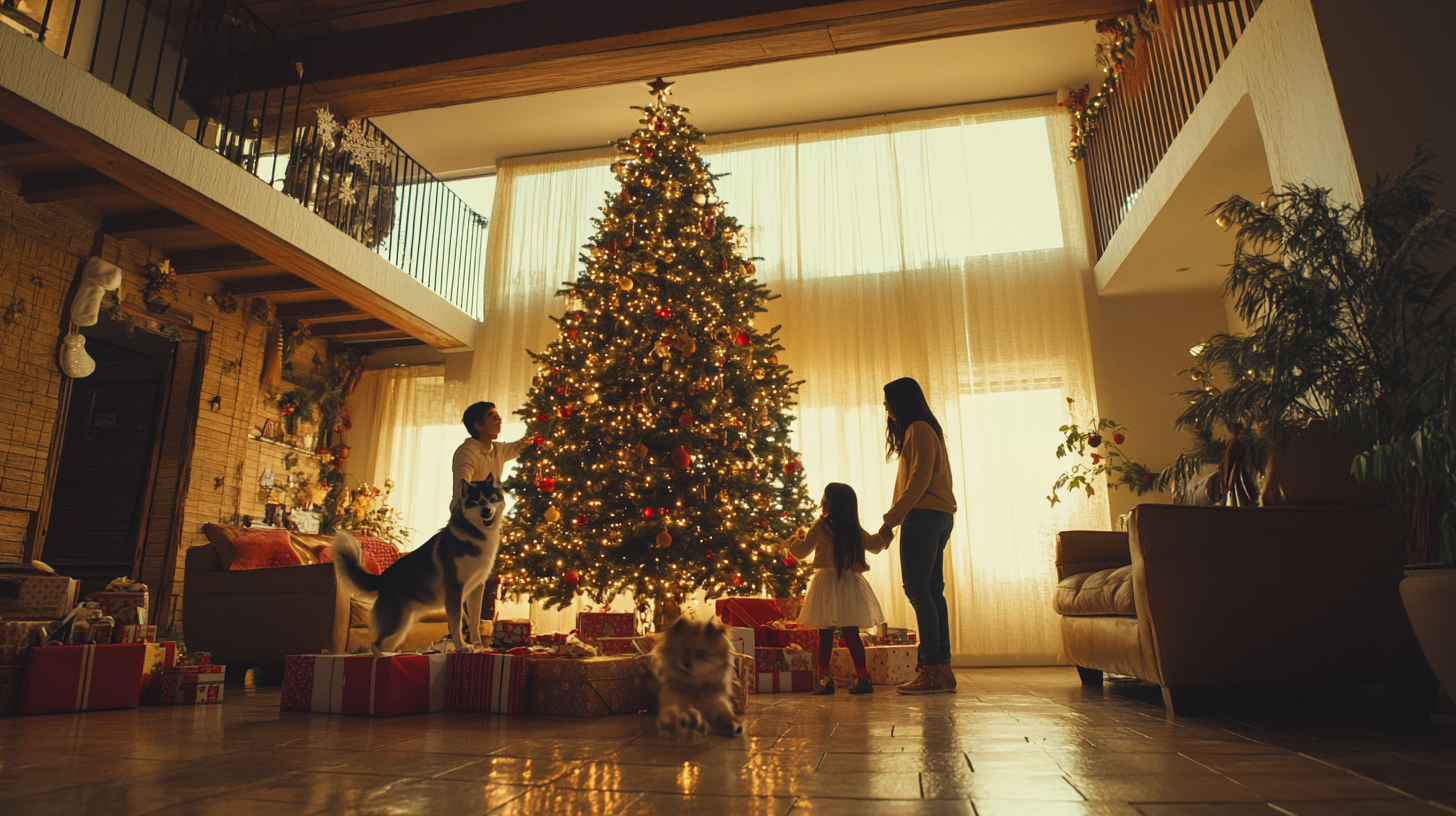 Mexican Family Celebrates Christmas with Pets