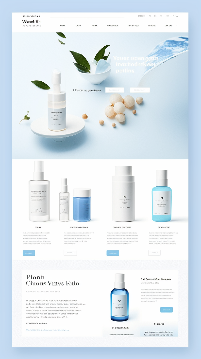 Minimalist Wellness Product Website