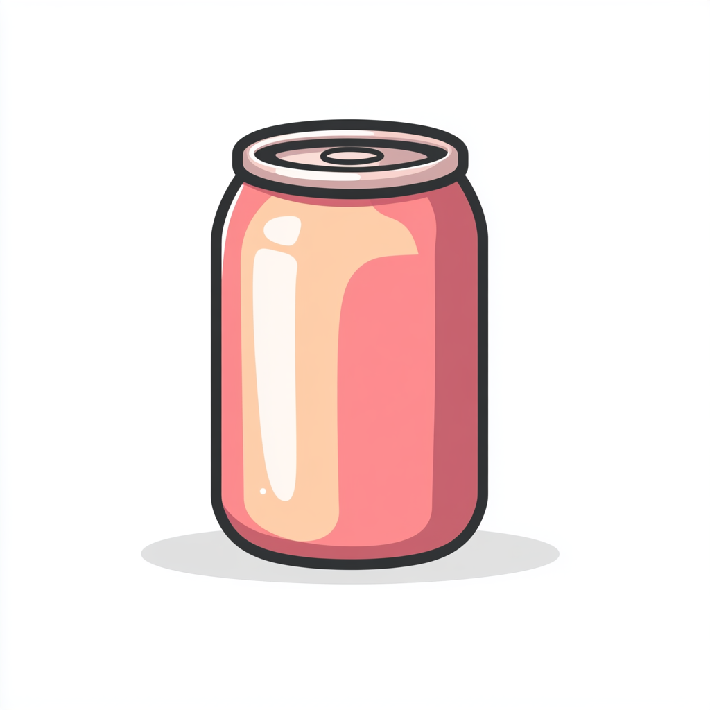 Minimalistic cartoon candy cane illustration in muted colors.