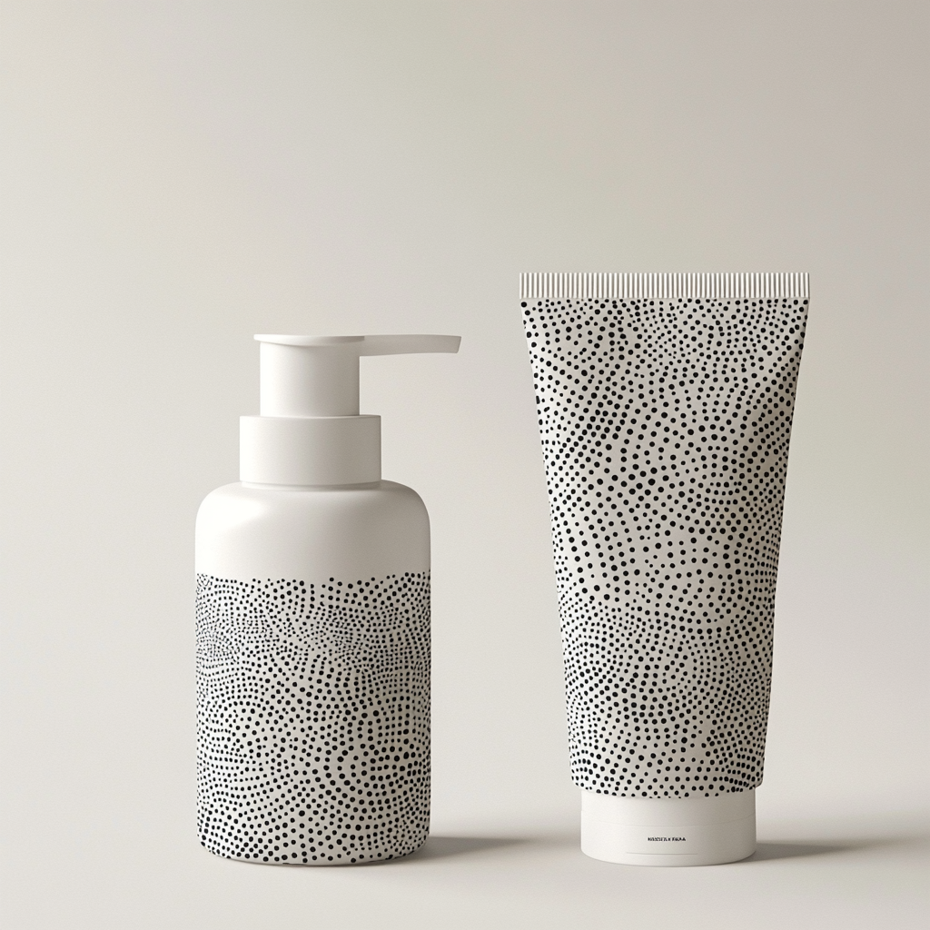 Minimalistic organic skincare packaging with Australian Aboriginal touch