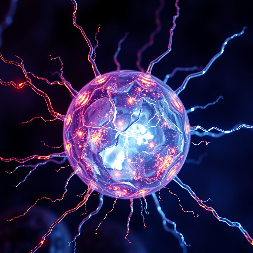 Mitochondria in the cell work with electrons.