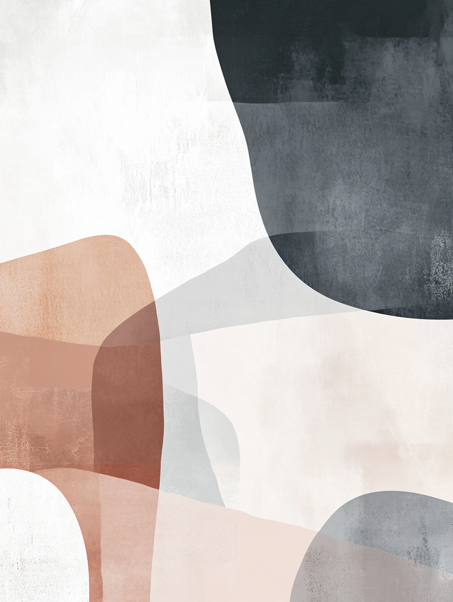 Modern Elegant Art: Abstract Shapes, Subtle Colors, Sophistication