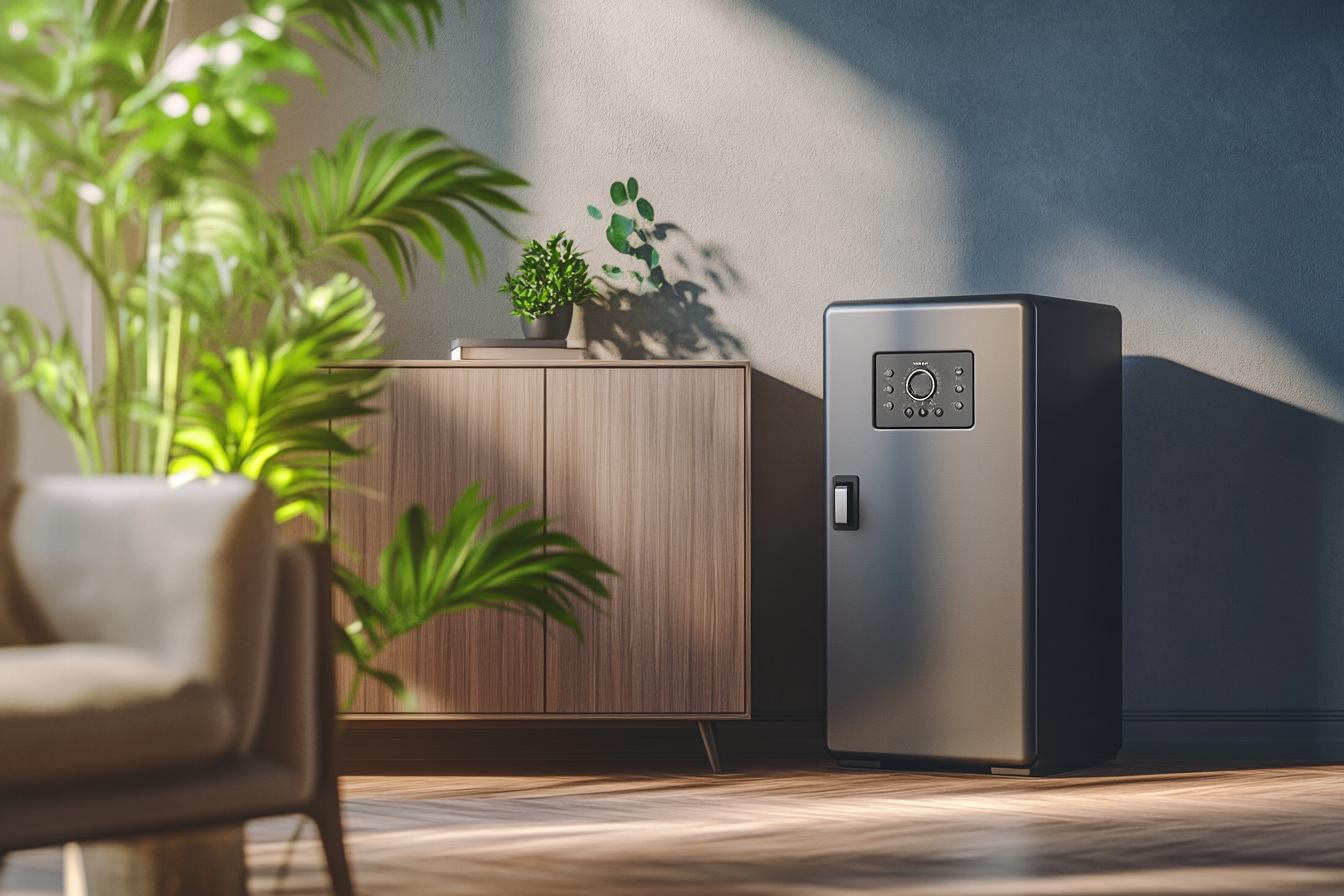 Modern Safe in Living Room with Cabinet