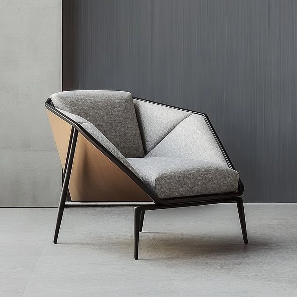 Modern lounge chair with Dutch and Japanese design