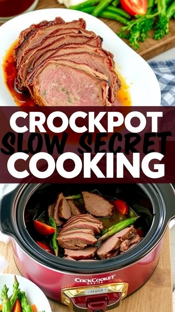 My Secret Slow Cooker Roast Recipe Image of Crockpot Roast Cooking