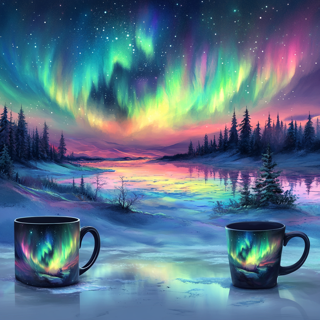 Mystical Northern Lights themed Etsy Banner