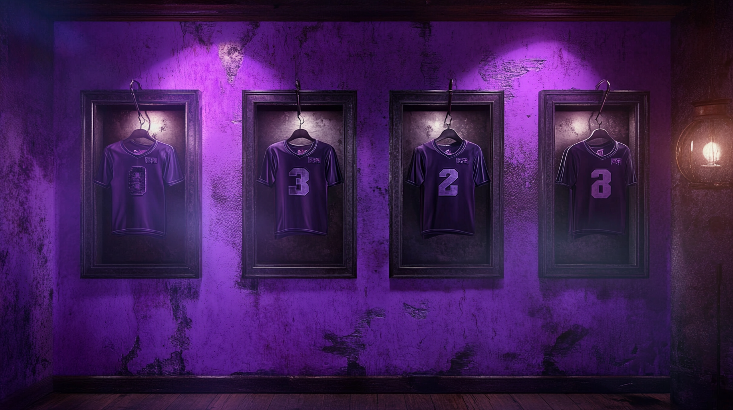 NFL Wall of Shame: Moody Purple Decor