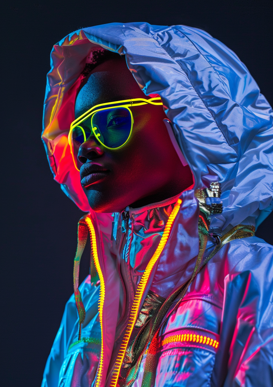 Neon LED Streetwear Fashion Photography