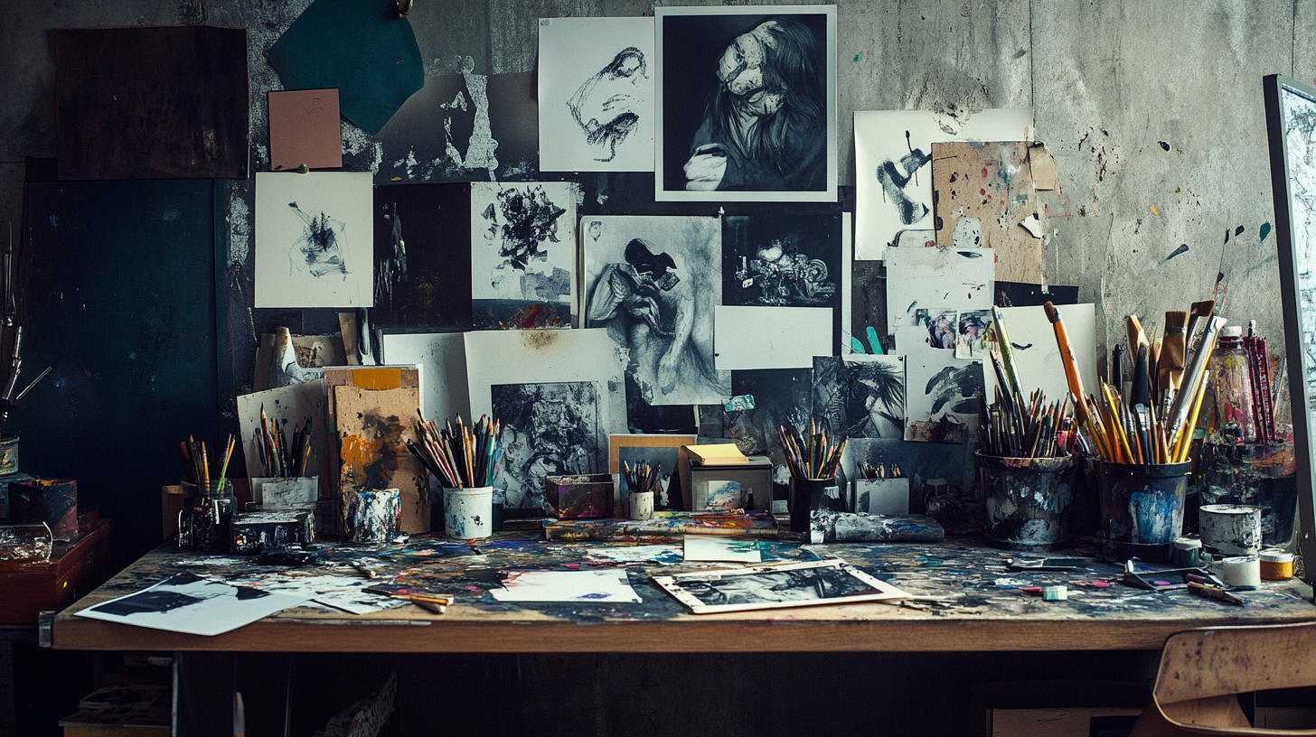 Nick Knight's Messy, Creative Studio Desk