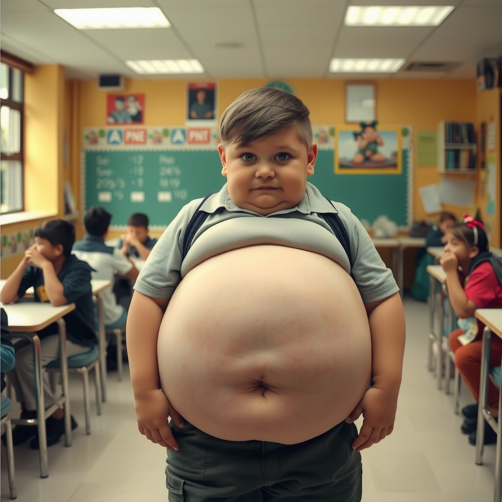 Obese Boy Cheered by Classmates in Cafeteria