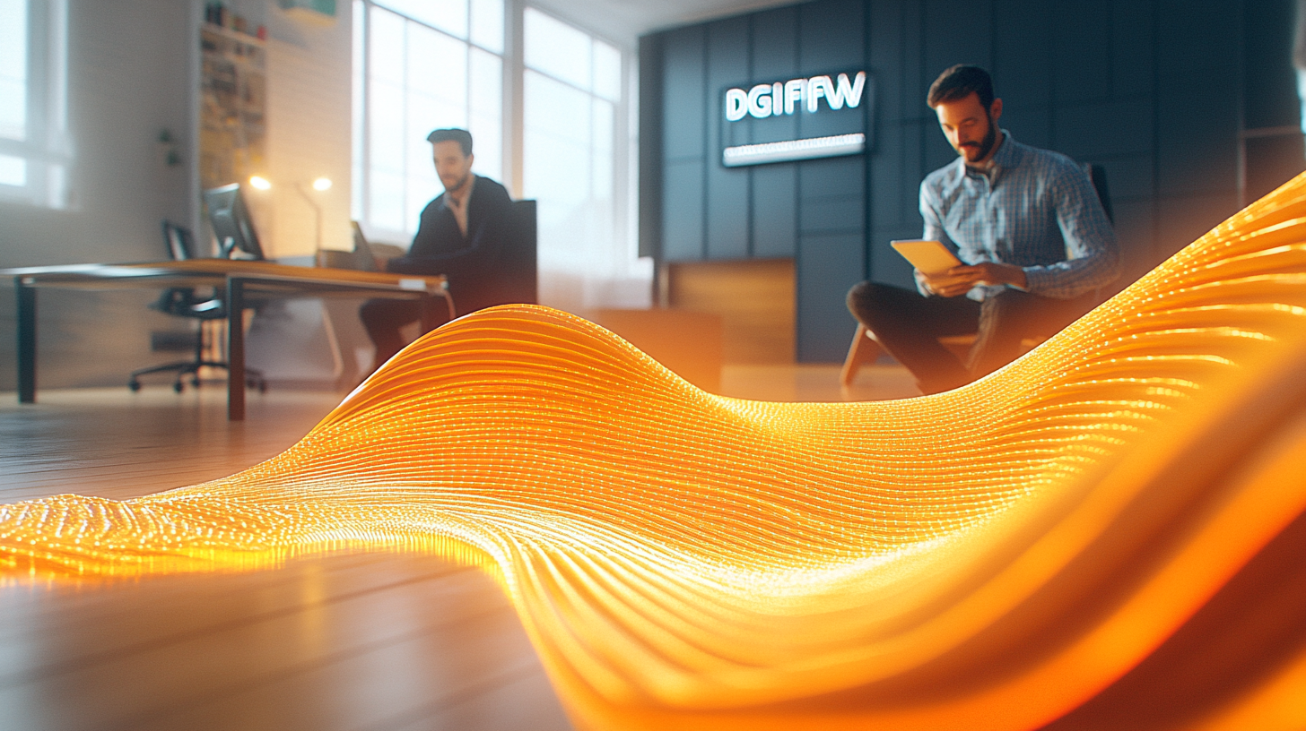 Office Workers Surfing the 'DIGIFLOW' Energy Wave