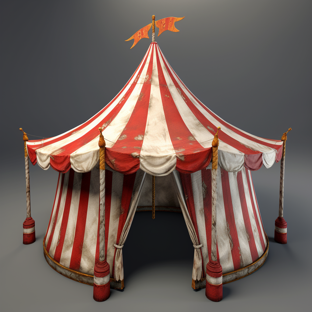 Old West Circus Tent with Ticket Booth