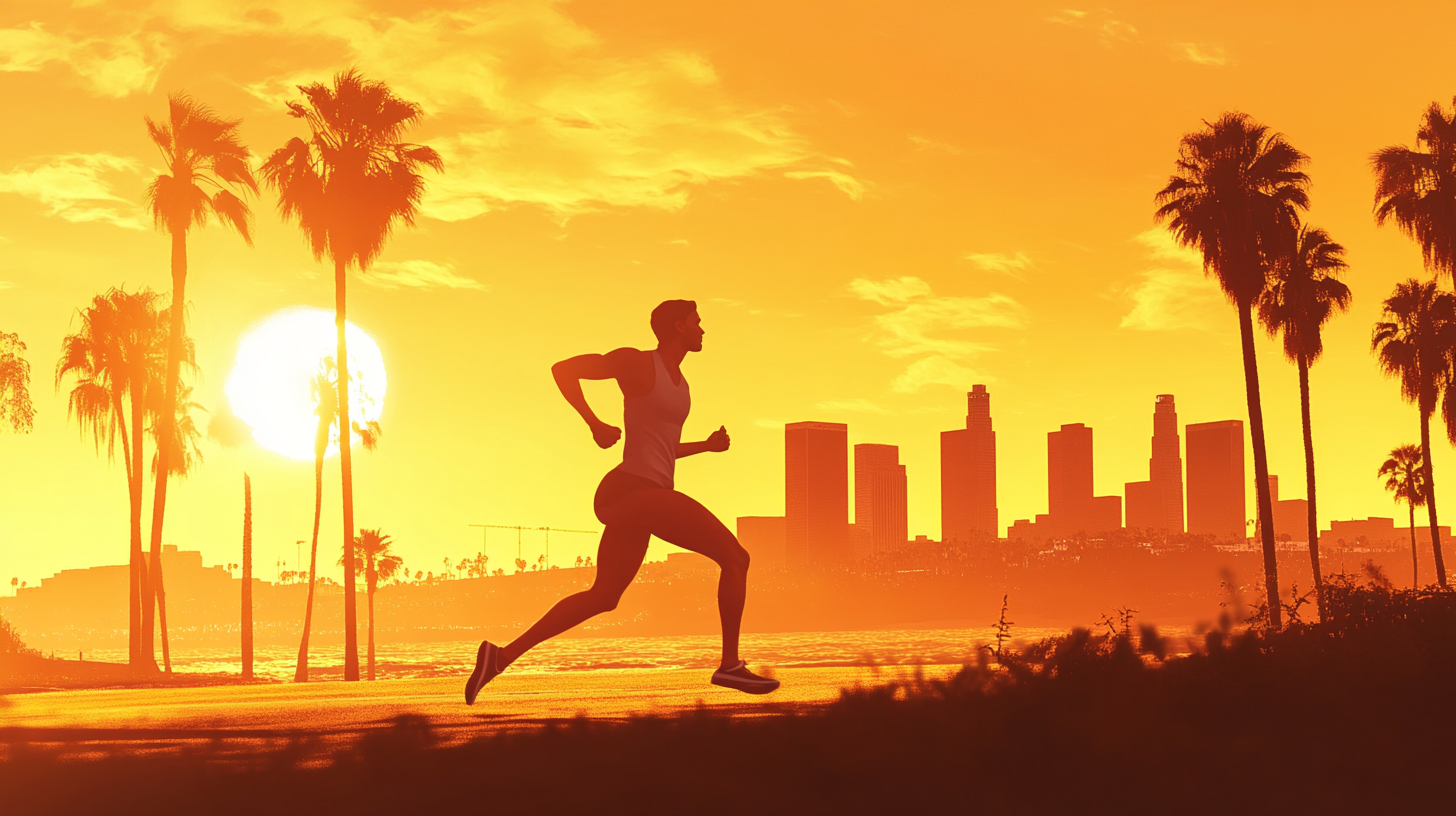 Olympic Games 2028: Runner in LA Sunset