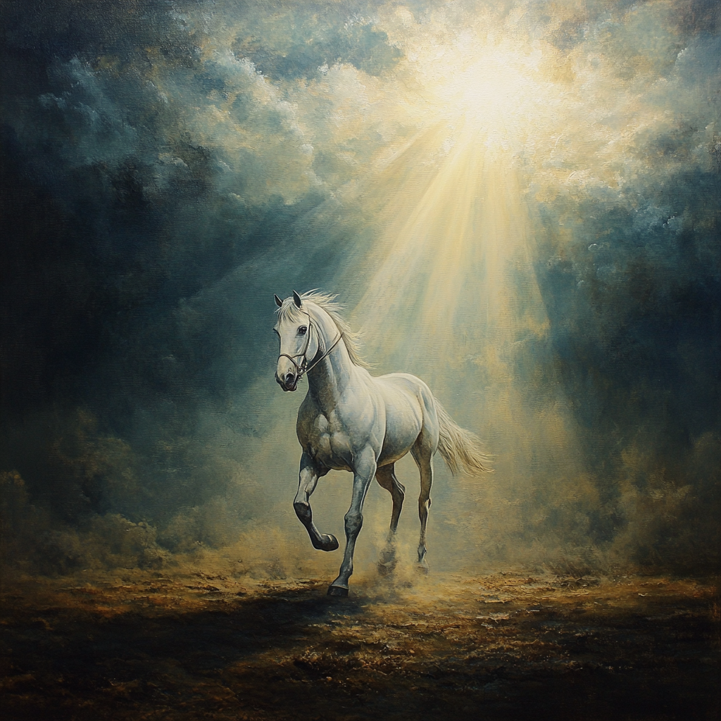 Paul the Apostle Encounters Divine Light on Horseback