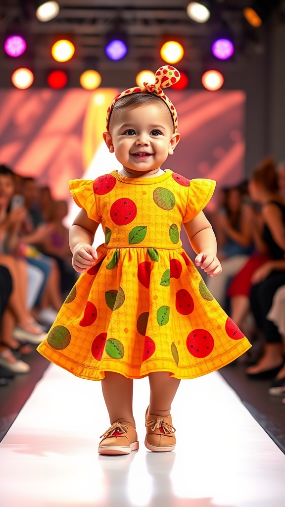 Pizza-Themed Baby Fashion Show on the Runway