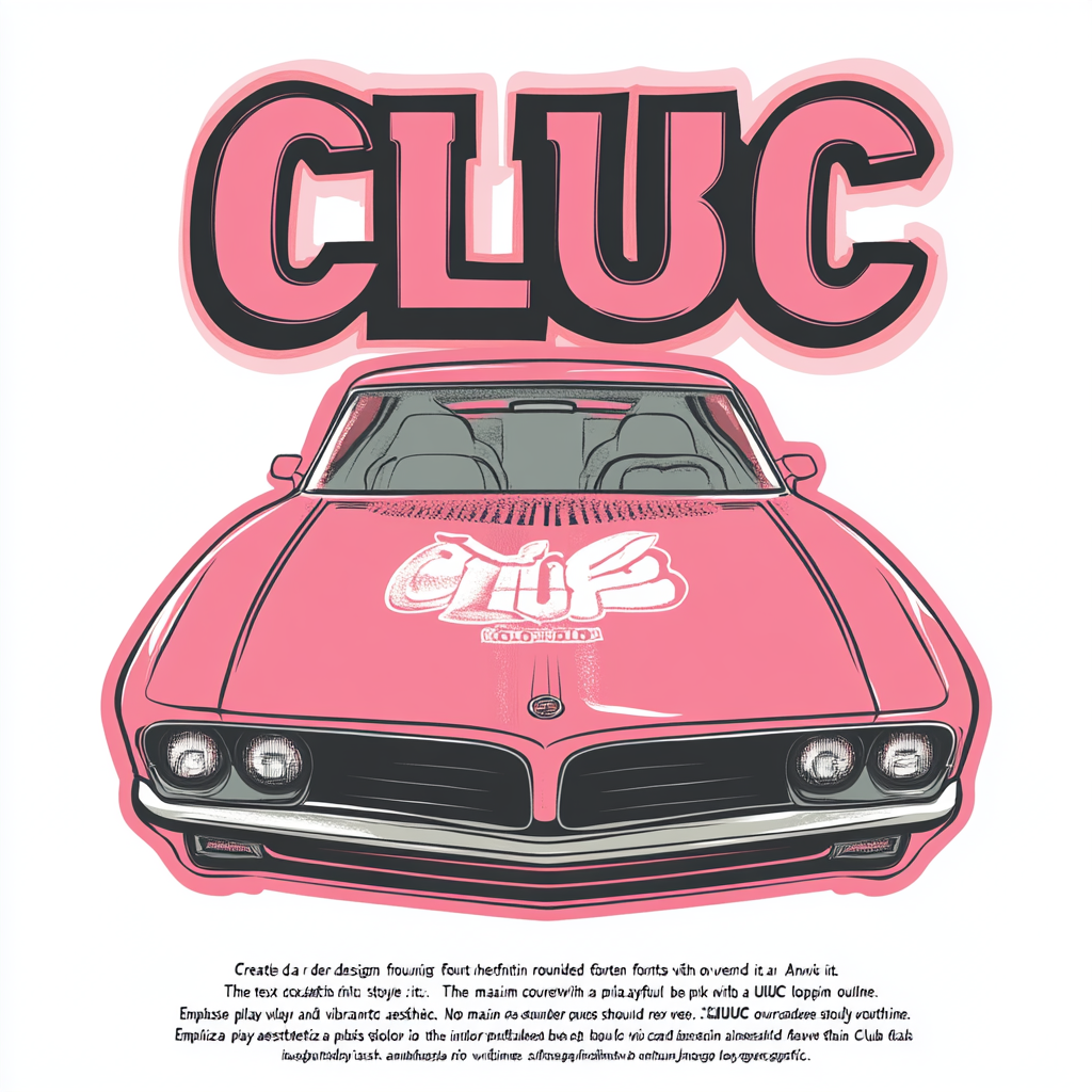 Playful Pink Decal with UIUC Logo and Character